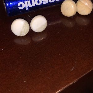 Ivory earring studs handmade in Alaska